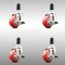 Service Caster 3 Inch 316SS Red Poly Swivel 1-1/4 Inch Expanding Stem Caster Set Brake SCC SCC-SS316EX20S314-PPUB-RED-TLB-114-4 - alternate 1